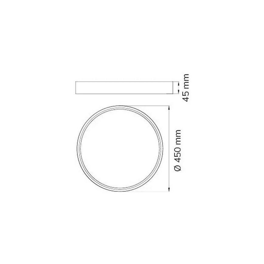 Wofi 11534 - LED dimbare plafondlamp DUBAI LED/27,5W/230V zwart