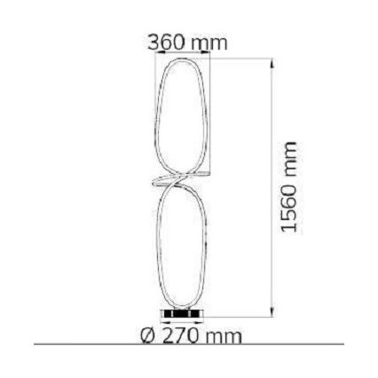 Wofi 11555 - Dimbare LED Staande lamp MADISON LED/51,5W/230V 2700-5500K + afstandsbediening