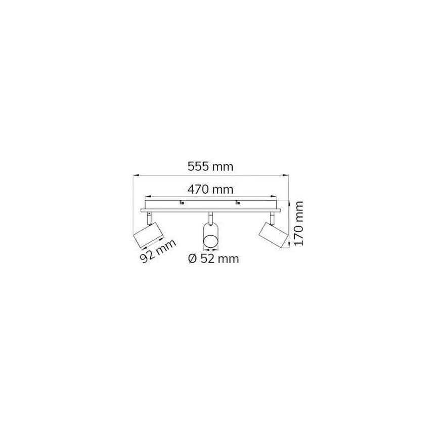 Wofi 11591 - LED Inbouwspot BALI 3xGU10/5W/230V + 2xLED/6W/230V 3000K