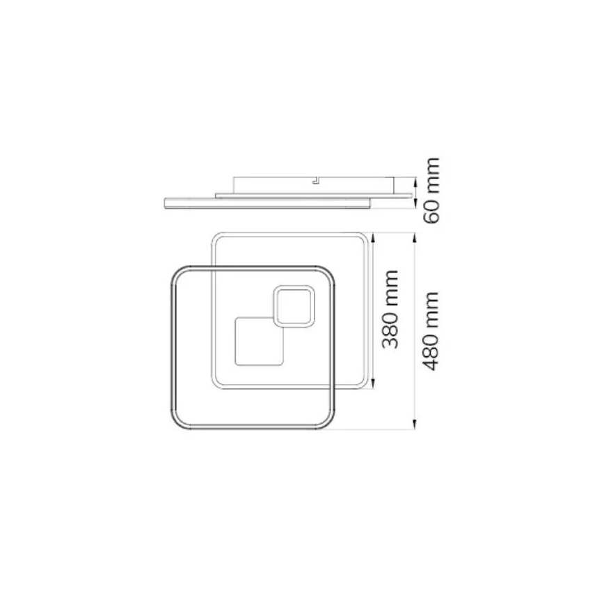 Wofi 11620 - LED dimbare plafondlamp AKON LED/43,5W/230V 2700-5500K+ Afstandsbediening