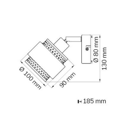 Wofi 11646 - Wandspot GROVE 1xE14/28W/230V