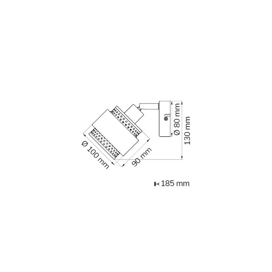 Wofi 11646 - Wandspot GROVE 1xE14/28W/230V