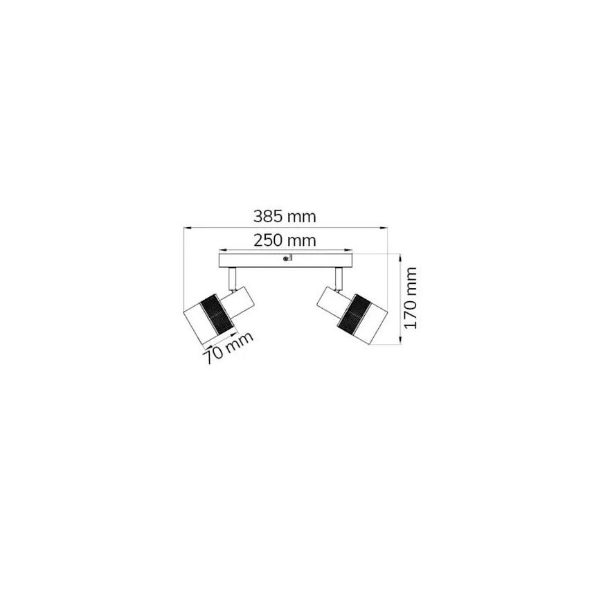 Wofi 11650 - Spot DORAL 2xE14/28W/230V