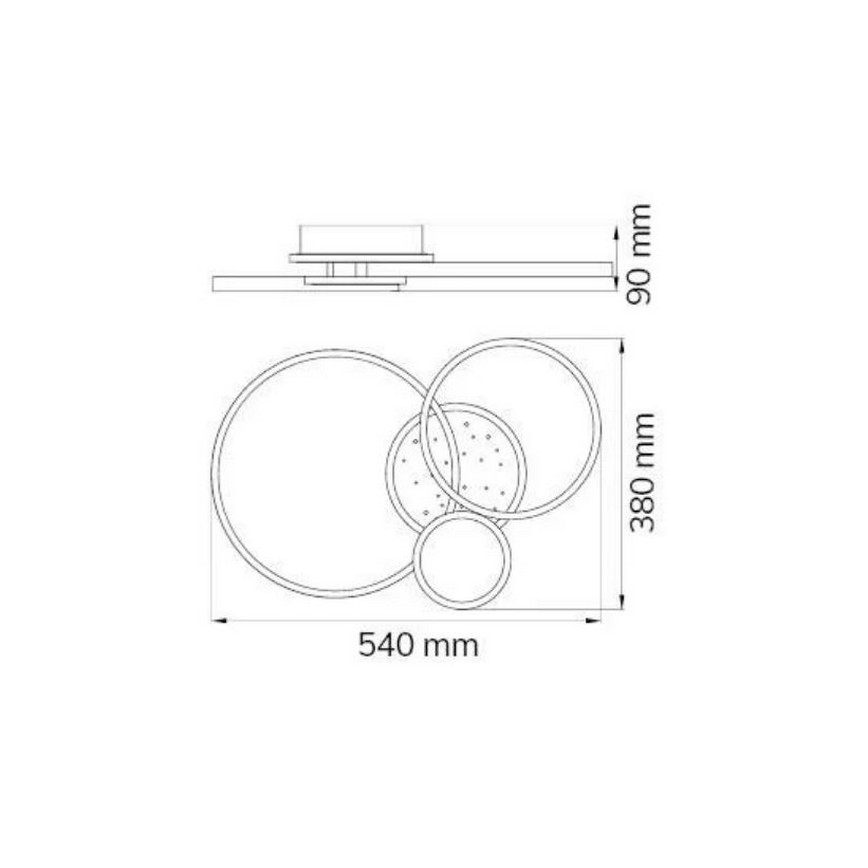 Wofi 11656 - LED Dimbare plafondlamp KIAH LED/32.5W/230V