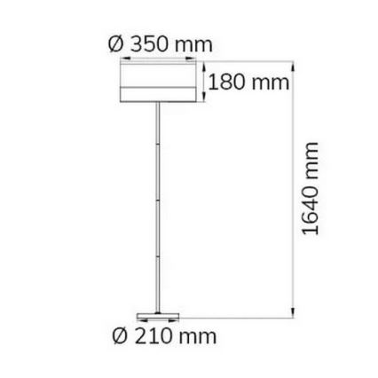 Wofi 11765 - Staande Lamp DAVIE 1xE27/40W/230V