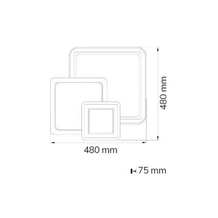 Wofi 11860 - LED dimbare plafondlamp MOLA LED/36W/230V 3000-5500K + afstandsbediening