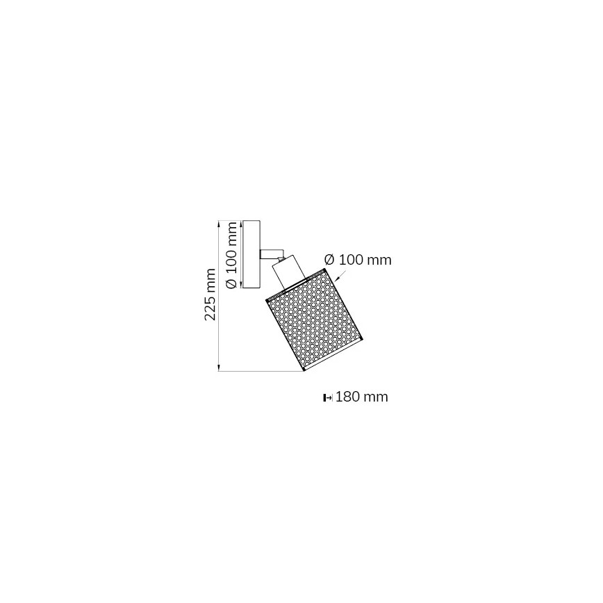 Wofi 12106 - Wandspot CHEVAL 1xE14/28W/230V zwart/goud