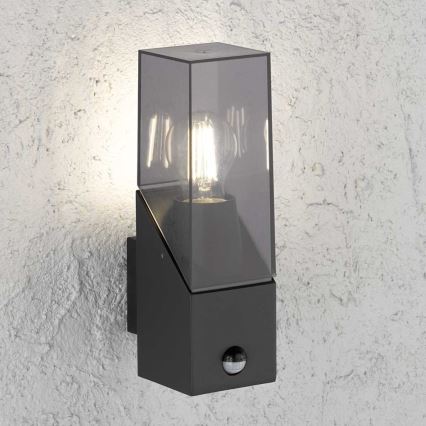 Wofi 12224 - Wandlamp voor buiten met sensor MARCOS 1xE27/23W/230V IP54