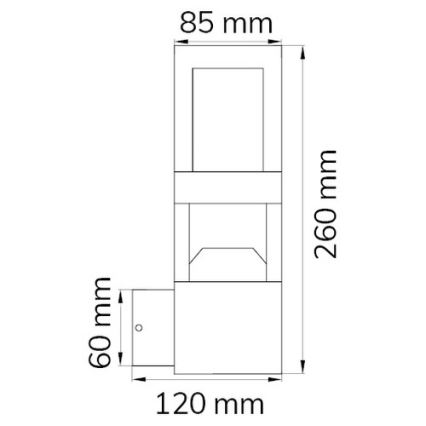 Wofi 12244 - LED Wandlamp voor buiten SIERRA LED/10W/230V IP54