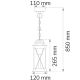 Wofi 12276 - Hanglamp aan een ketting voor buiten DELIAN 1xE27/10W/230V IP54