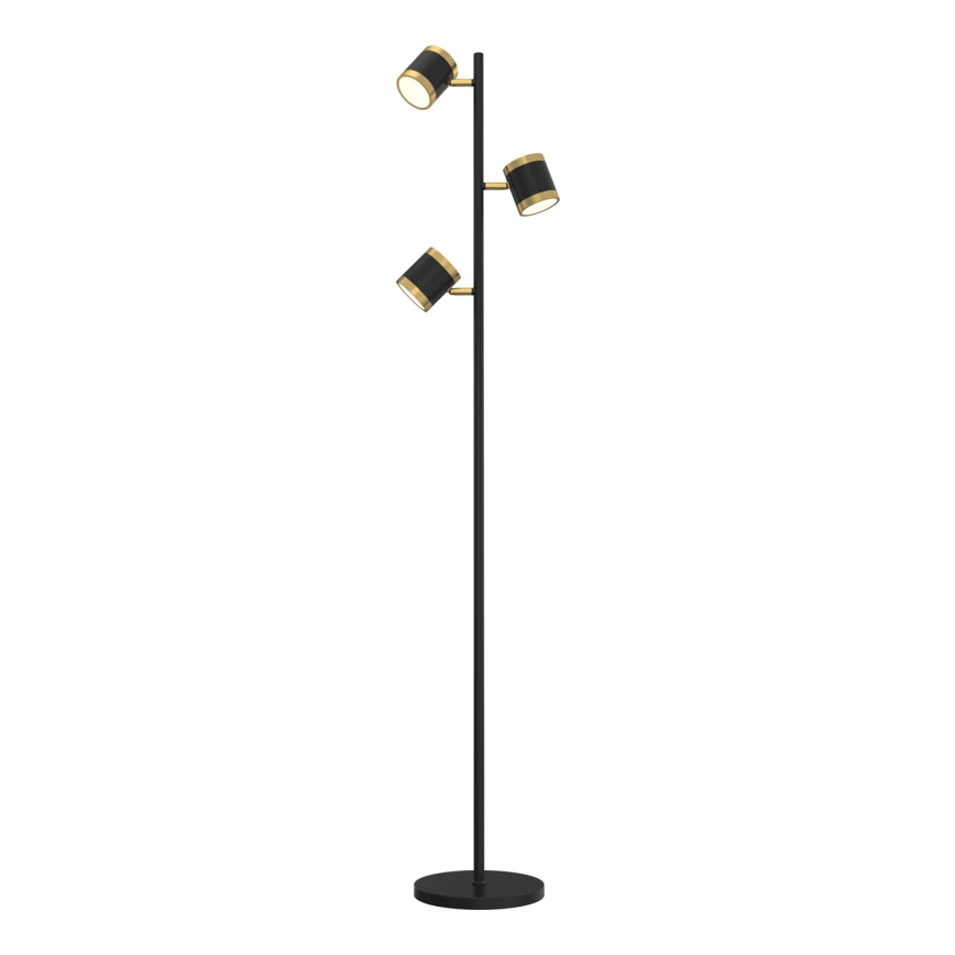 Wofi 3003-304S - Dimbare LED Staande lamp TOULOUSE LED/21W/230V zwart/goud