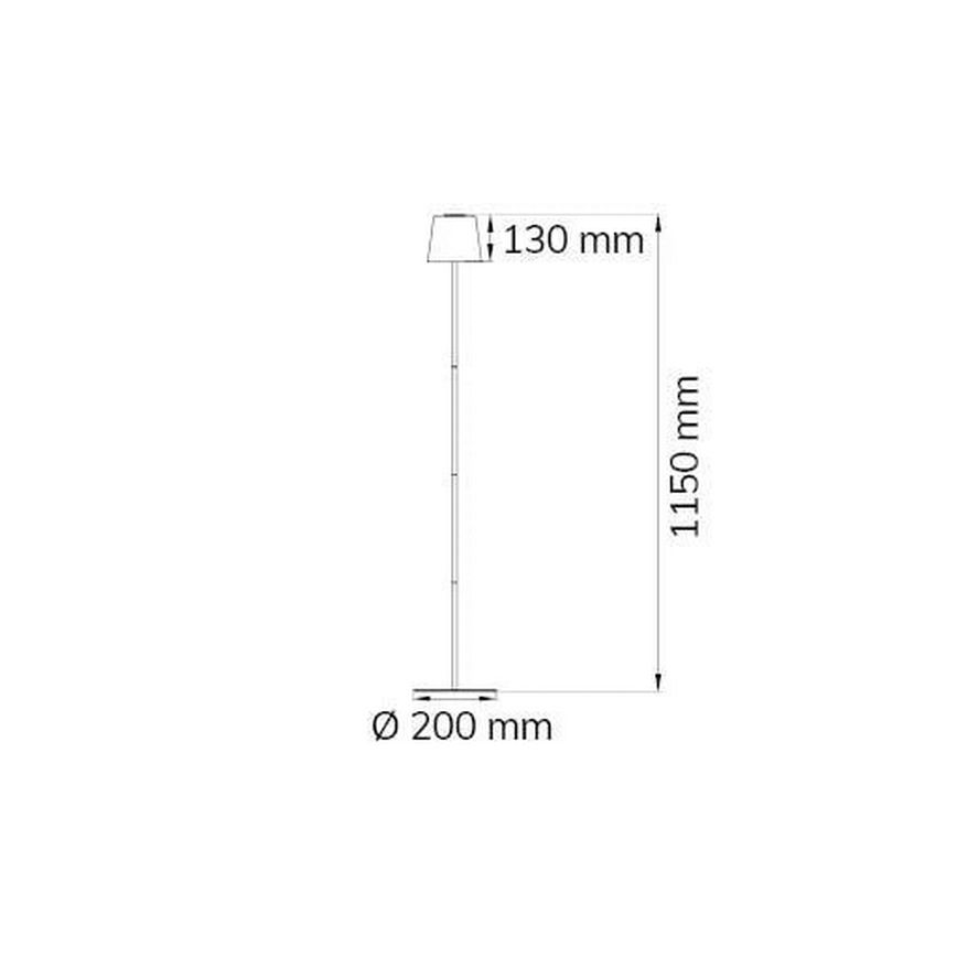 Wofi 3015.01.64.9000 - LED Dimbaar aanraken Staande lamp GENK LED/2W/5V 2000 mAh