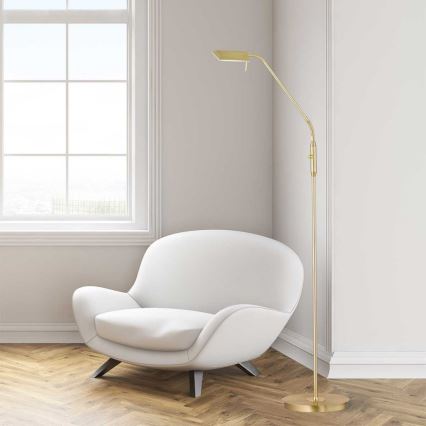 Wofi 3321.01.32.6000 - Dimbare LED Staande lamp CORY LED/8W/230V messing