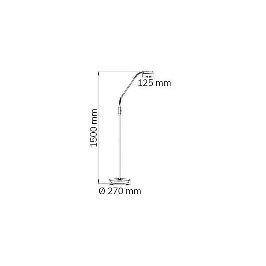 Wofi 3321.01.32.6000 - Dimbare LED Staande lamp CORY LED/8W/230V messing