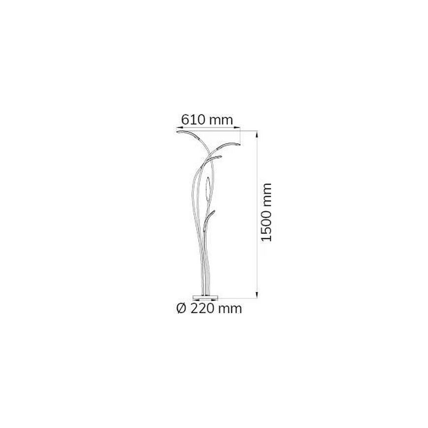 Wofi 3326.05.01.5000 - Dimbare LED Staande lamp HAMPTON 5xLED/5,2W/230V + afstandsbediening