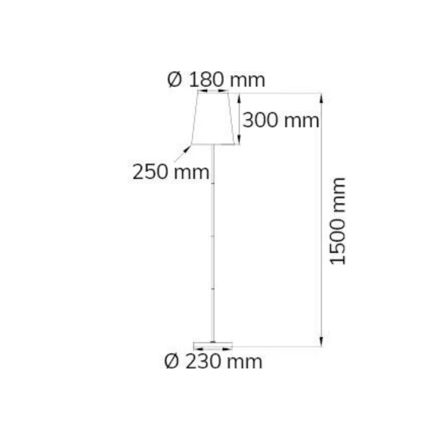 Wofi 3329.01.10.6000 - Staande lamp FYNN 1xE27/60W/230V zwart