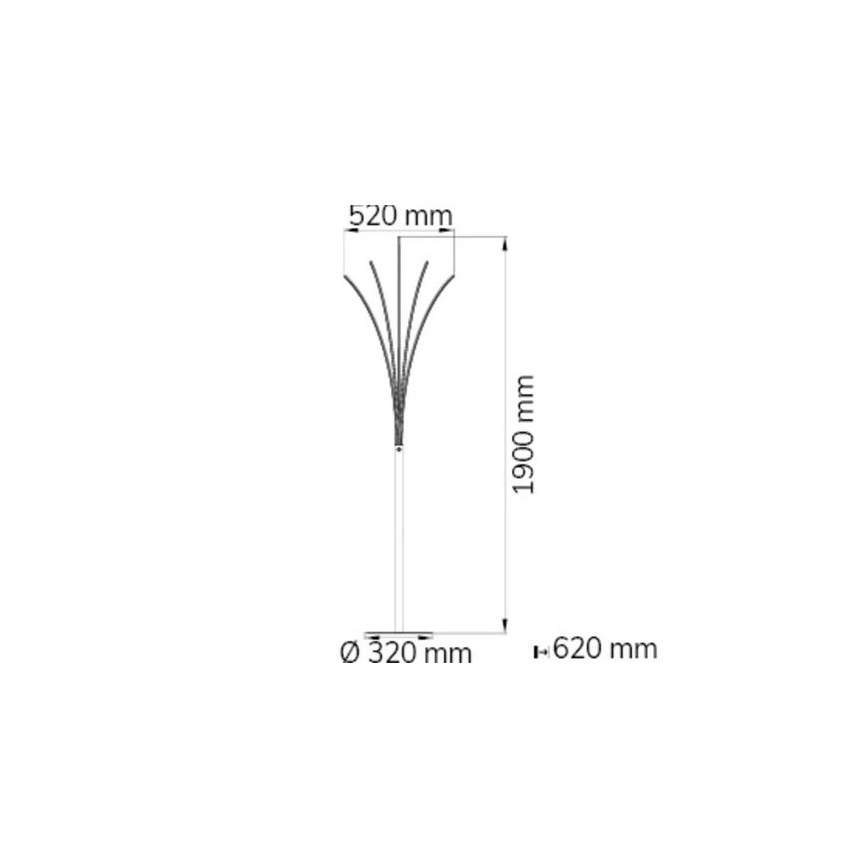 Wofi 3557.05.01.0000 - Dimbare LED Staande lamp BENETT LED/24W/230V