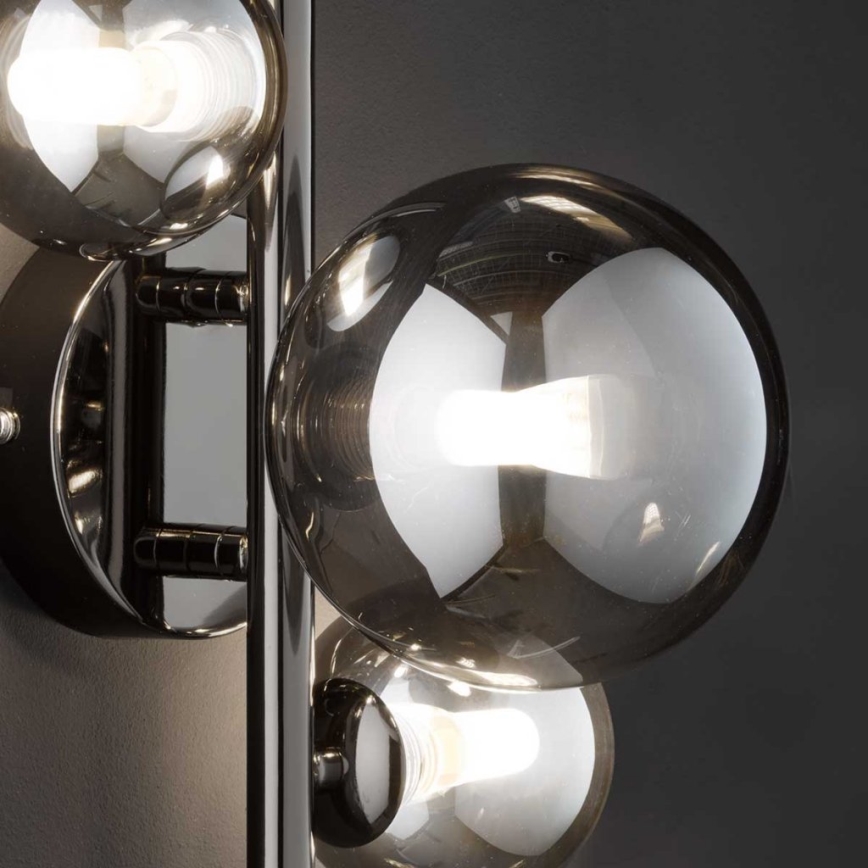 Wofi 4014.03.24.9000 - LED wand verlichting VILLA 3xG9/3W/230V zwart/glanzend chroom