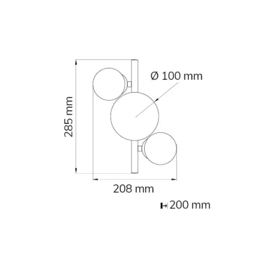 Wofi 4014.03.24.9000 - LED wand verlichting VILLA 3xG9/3W/230V zwart/glanzend chroom