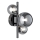 Wofi 4014.03.24.9000 - LED wand verlichting VILLA 3xG9/3W/230V zwart/glanzend chroom