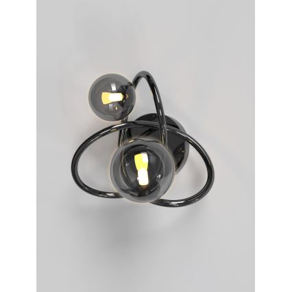 Wofi 4014-205 - LED wand verlichting NANCY 2xG9/3,5W/230V zwart/glanzend chroom