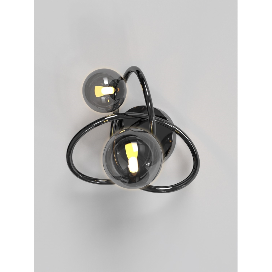 Wofi 4014-205 - LED wand verlichting NANCY 2xG9/3,5W/230V zwart/glanzend chroom