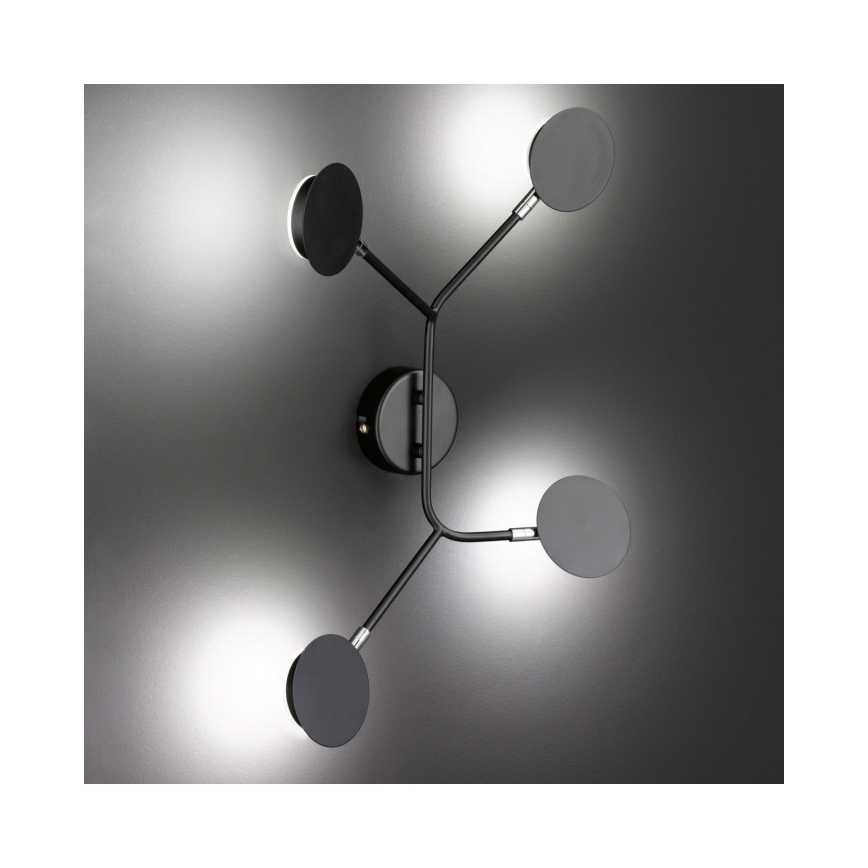 Wofi 446604109000 - LED Wandlamp BELIZE 4xLED/5W/230V 3000K zwart