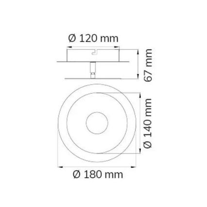 Wofi 451901709000 - LED wand verlichting AFIR LED/6W/230V chroom