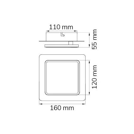 Wofi 4785.01.10.9000 - LED Wandlamp SUTTER LED/4,5W/230V 3000K zwart