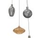 Wofi 5005-501 - Hanglamp aan een koord ROUEN 5xE14/40W/230V goud/grijs