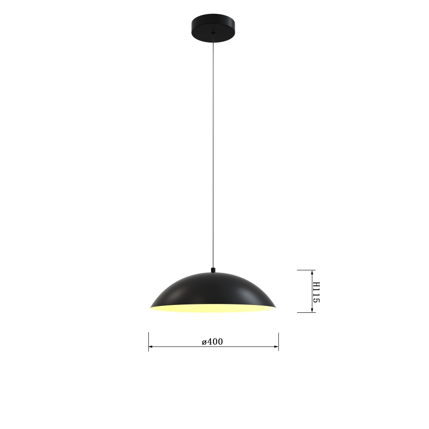 Wofi 6001-104 - Dimbare LED hanglamp aan een koord ROSCOFF LED/19W/230V zwart/goud