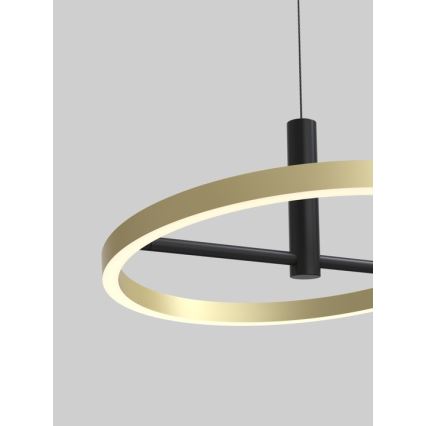 Wofi 6016-104L - Dimbare LED-hanglamp aan kabel BREST LED/19W/230V Ø 42 cm zwart/goud