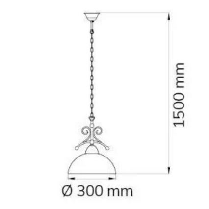 Wofi 6128.01.09.0000 - Hanglamp aan een ketting LACCHINO 1xE27/60W/230V