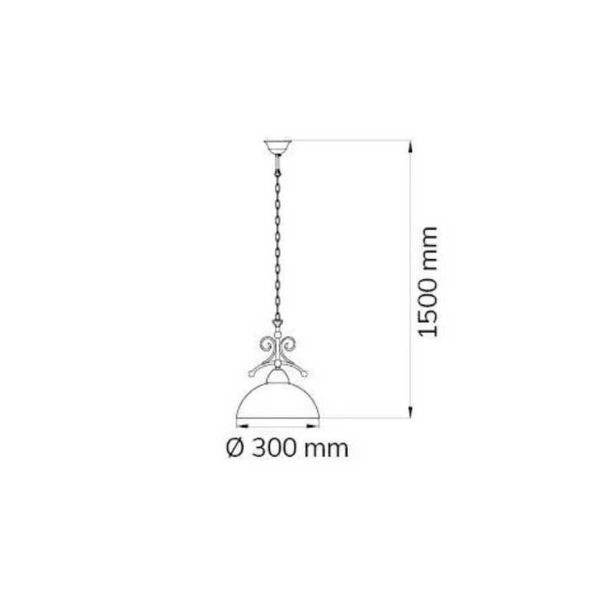 Wofi 6128.01.09.0000 - Hanglamp aan een ketting LACCHINO 1xE27/60W/230V