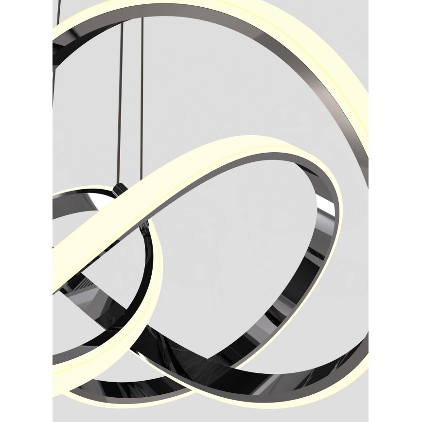 Wofi 6134-105L - Dimbare LED hanglamp aan een koord INDIGO LED/50W/230V zwart/glanzend chroom