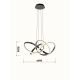 Wofi 6134-105L - Dimbare LED hanglamp aan een koord INDIGO LED/50W/230V zwart chroom