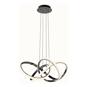 Wofi 6134-105L - Dimbare LED hanglamp aan een koord INDIGO LED/50W/230V zwart/glanzend chroom