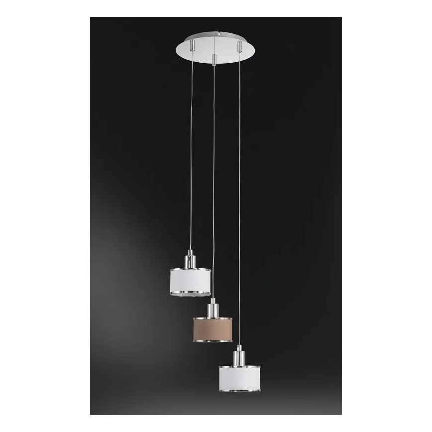 Wofi 619903019000 - Hanglamp aan een koord CIARA 3xE14/28W/230V