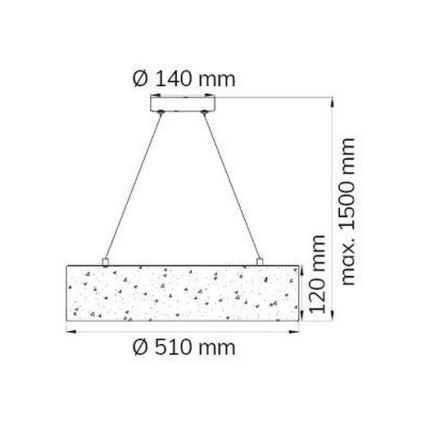 Wofi 6370.01.70.7000 - LED Hanglamp aan een koord LEIKA LED/21W/230V