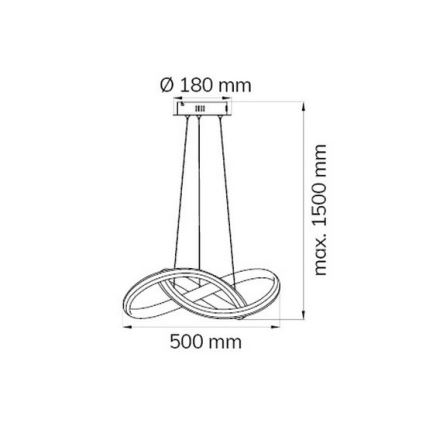 Wofi 6823.01.06.9500 - LED dimbare kroonluchter aan kabels SALO LED/28W/230V 3000K