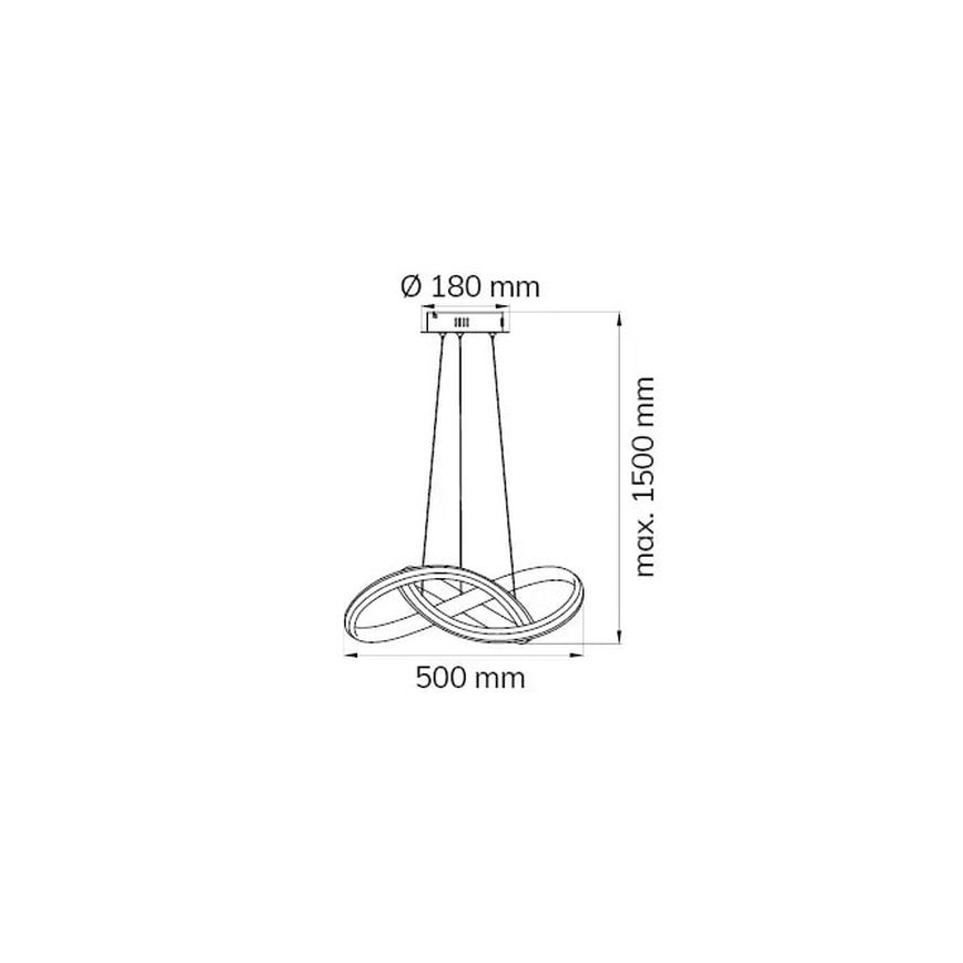 Wofi 6823.01.10.9500 - Dimbare LED hanglamp aan een koord SOLO LED/28W/230V