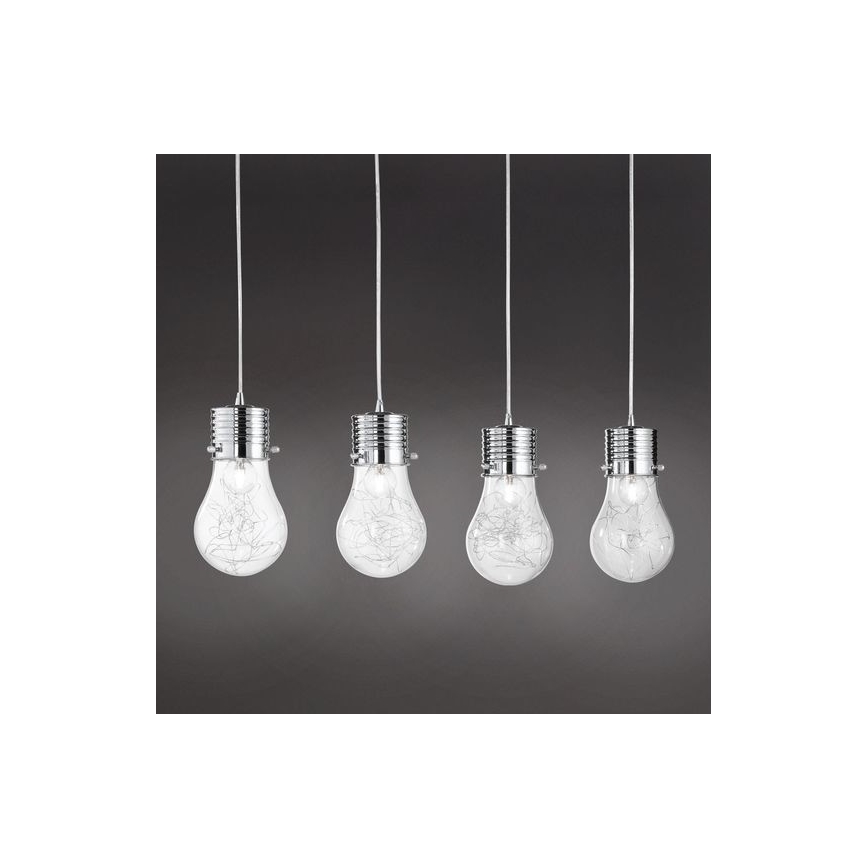 Wofi 7003.04.01.0150 - Hanglamp aan een touwtje FUTURA 4xE14/40W/230V