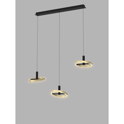 Wofi 7016-304 - Dimbare LED hanglamp aan een koord BREST LED/26W/230V zwart/goud