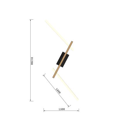 Wofi 7021-306 - Dimbare LED wandverlichting RIMINI LED/40W/230V bruin/zwart