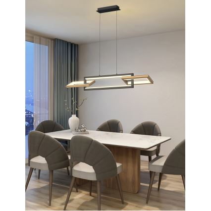 Wofi 7022-306- Dimbare LED hanglamp aan een koord MATERA LED/30W/230V zwart/bruin