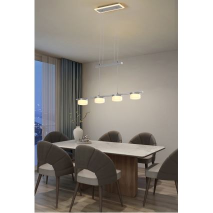 Wofi 7054-503 - Dimbare LED hanglamp aan een koord JESSE LED/21W/230V mat chroom