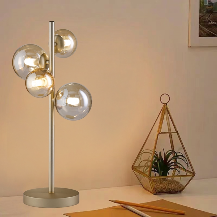 Wofi 8014.04.14.9000 - LED Tafellamp VILLA 4xG9/3W/230V goud