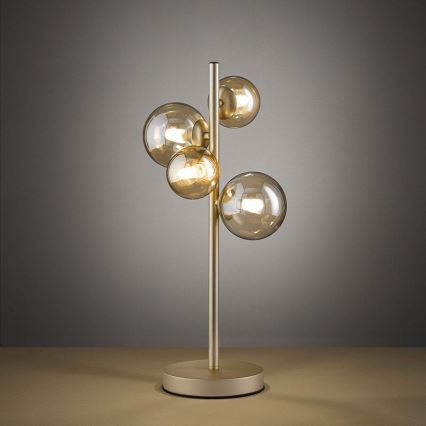Wofi 8014.04.14.9000 - LED Tafellamp VILLA 4xG9/3W/230V goudkleurig
