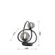 Wofi 8014-205 - LED Tafellamp NANCY 2xG9/3,5W/230V zwart chroom