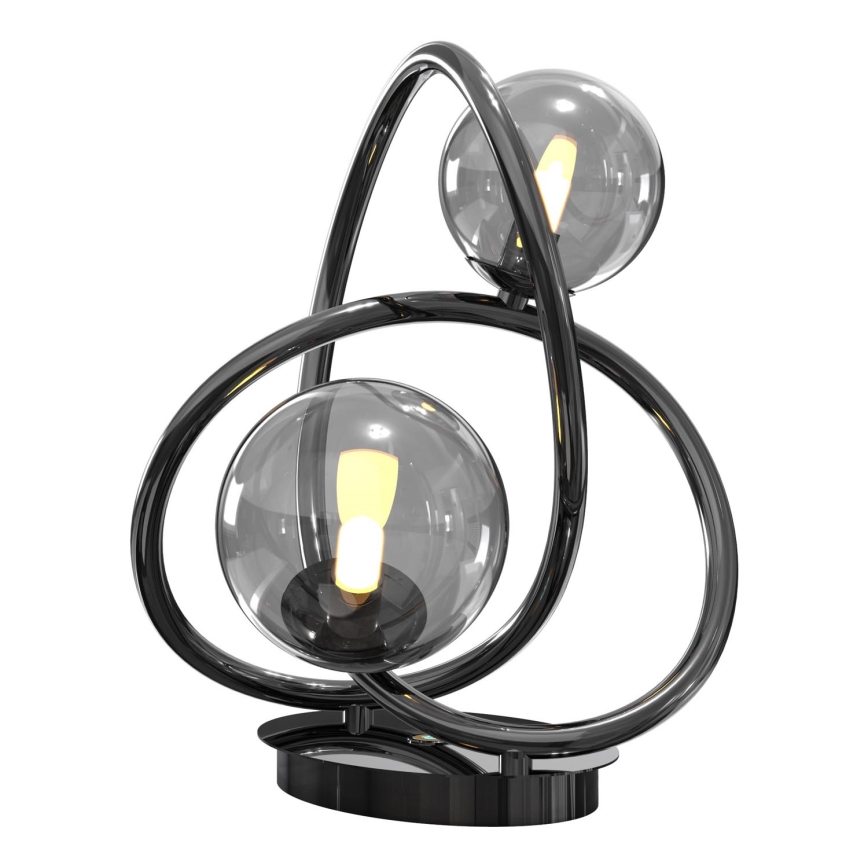 Wofi 8014-205 - LED Tafellamp NANCY 2xG9/3,5W/230V zwart/glanzend chroom